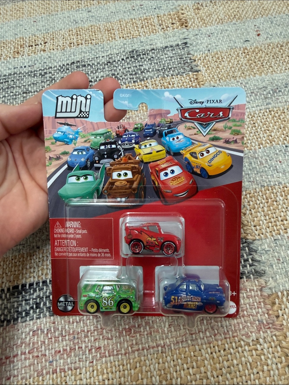 NWT Disney Cars 3-Pack Mini Vehicles — Lightning, Doc Hudson, Chick Hicks